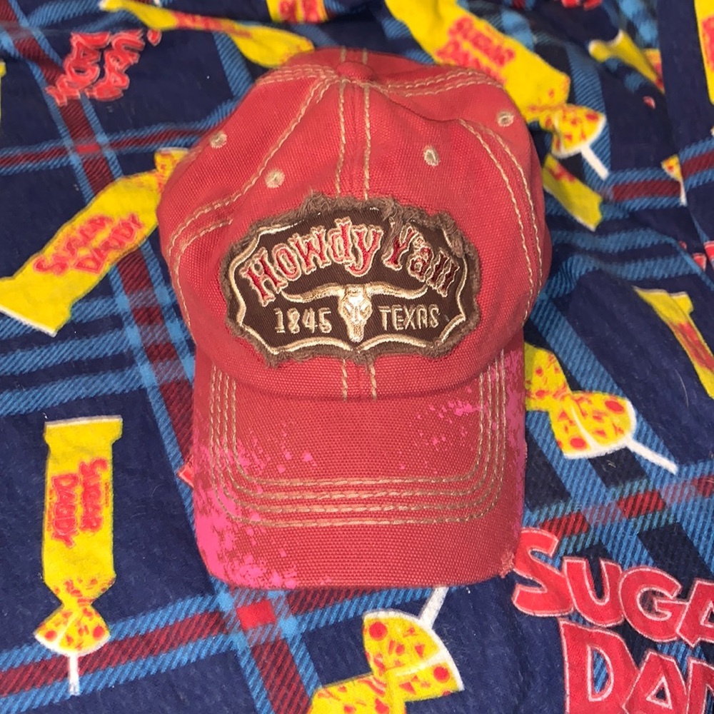 Texas Distressed paint splattered design hat